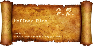 Heffner Rita névjegykártya